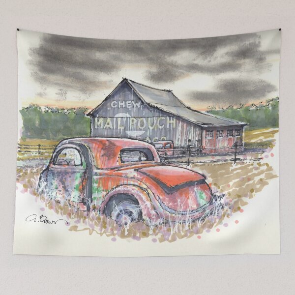 Item preview, Abandoned Car and Old Barn designed and sold by Gregg Brown.