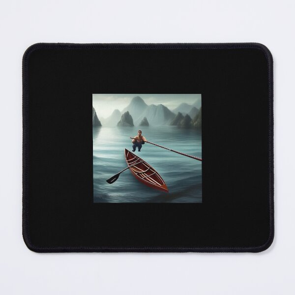 Item preview, Man Rowing Boat designed and sold by UglyAIArtwork.