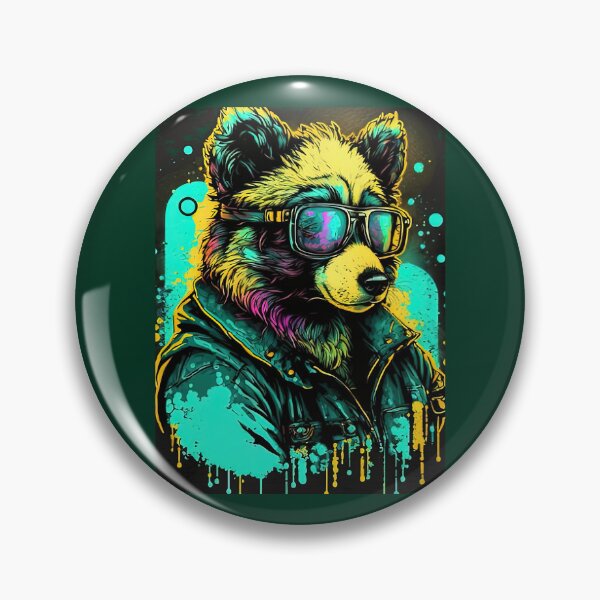 Item preview, Retrowave Malinois Panda Bear with Glasses   designed and sold by SelenaLucasta.
