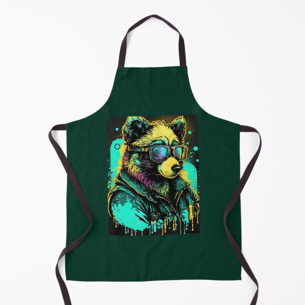 Item preview, Retrowave Malinois Panda Bear with Glasses designed and sold by SelenaLucasta.