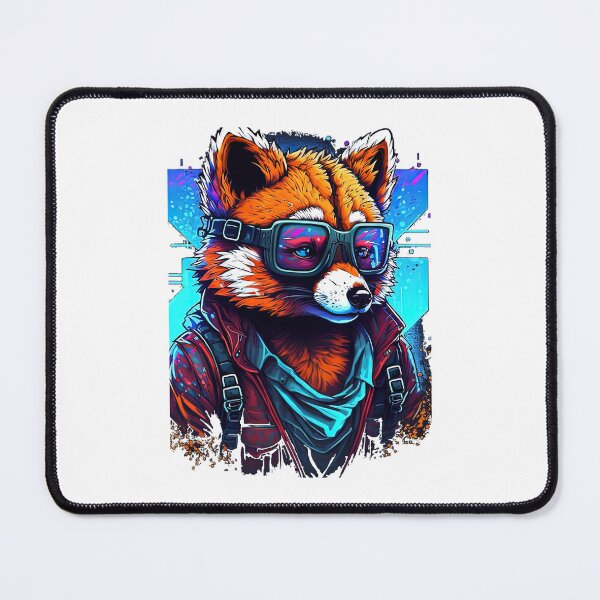 Item preview, Retrowave Malinois Red Panda with Glasses designed and sold by SelenaLucasta.