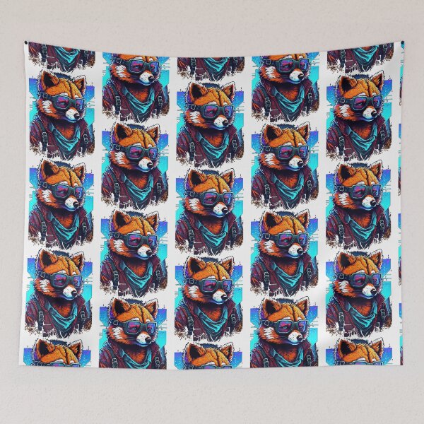 Item preview, Retrowave Malinois Red Panda with Glasses   designed and sold by SelenaLucasta.