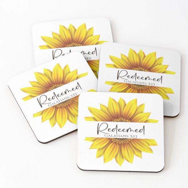 Item preview, Christian Sunflower design - I am Redeemed - Galatians 3:13 designed and sold by simplydesignart.