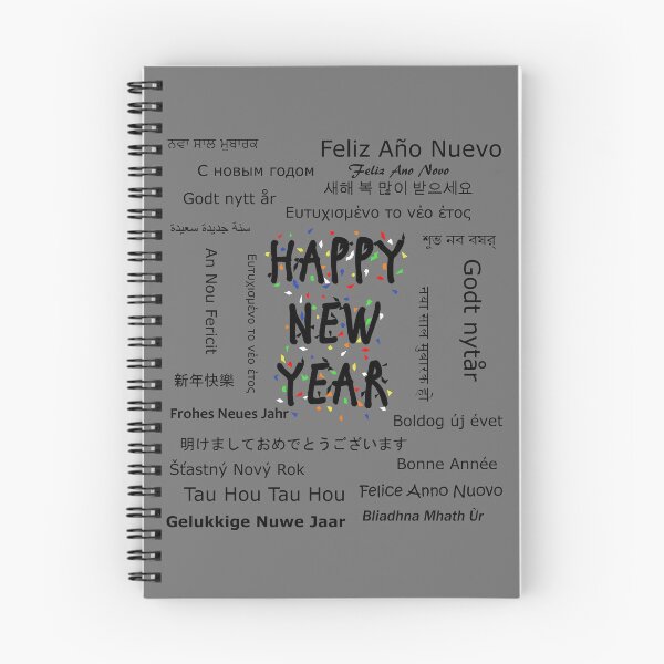 Item preview, Happy New Year Multiple Language Holiday T-shirt Design designed and sold by bigbadchadley.