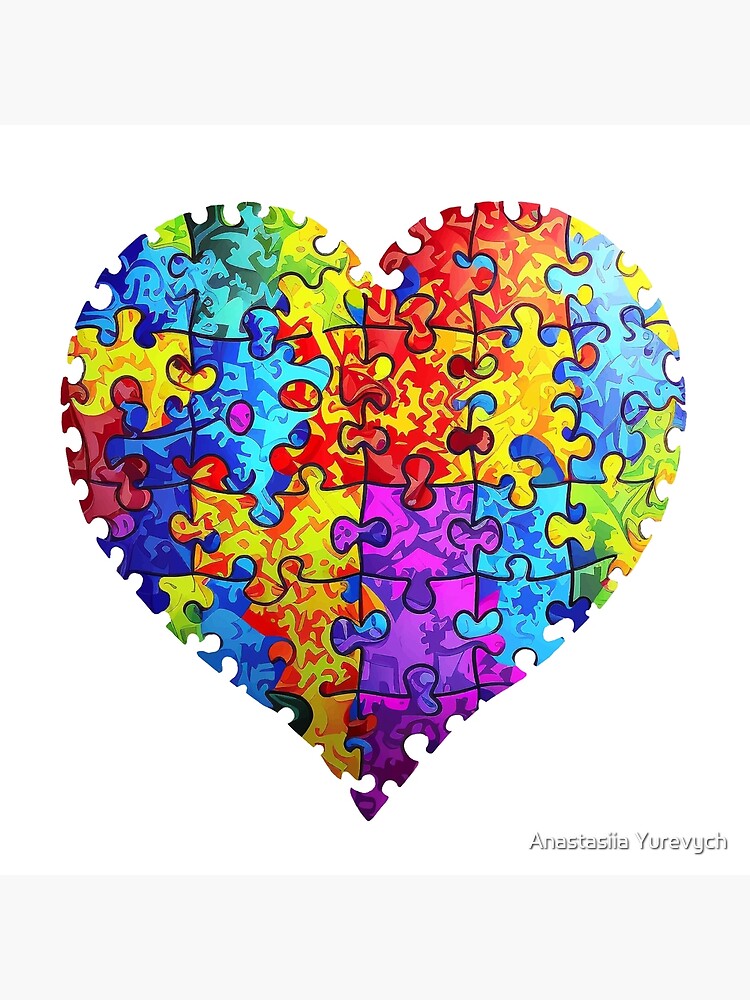 Autism Awareness puzzle piece heartbeat heart for Kid Tumbler Idea BPS –  BigProStore