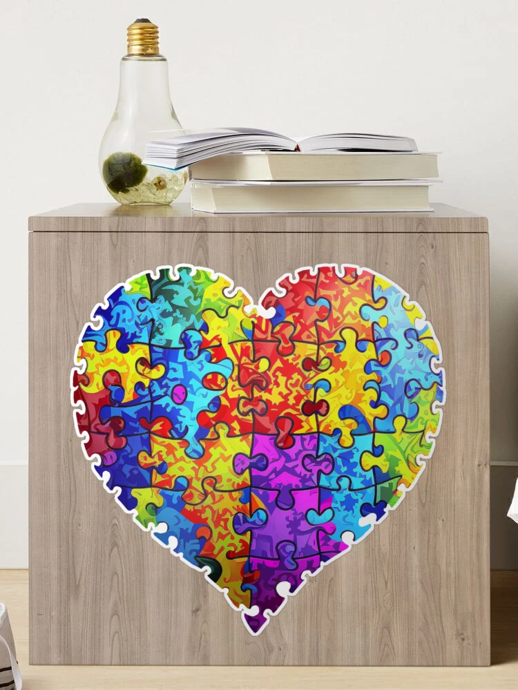 Autism Awareness Heart Puzzle Silicone Mold – ClanSupplies