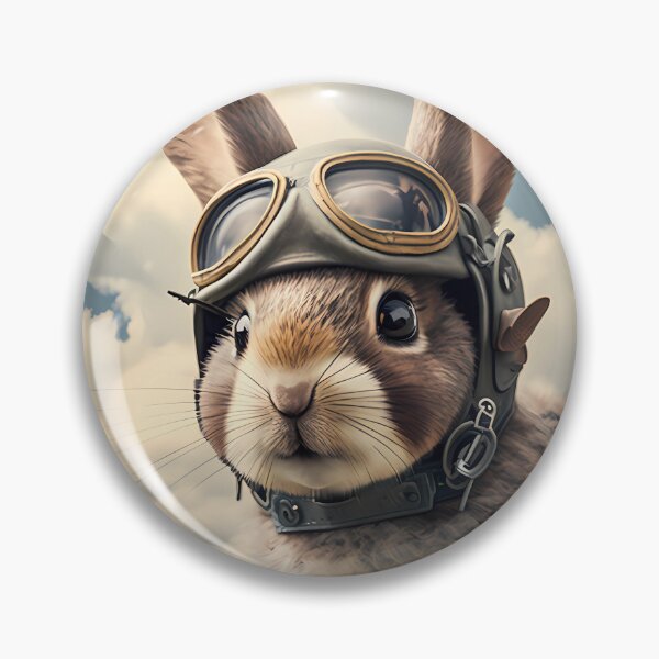 Item preview, Retro Bunny Pilot: Hyper Realistic Photographic Artwork designed and sold by jcliu.