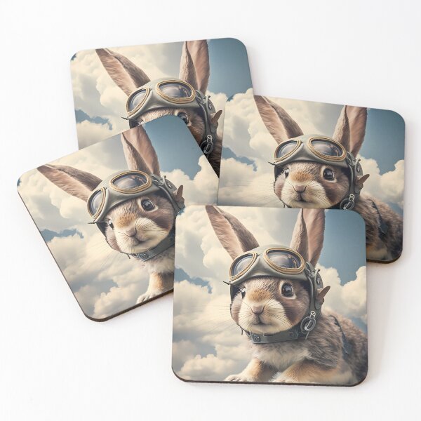 Item preview, Retro Bunny Pilot: Hyper Realistic Photographic Artwork designed and sold by jcliu.