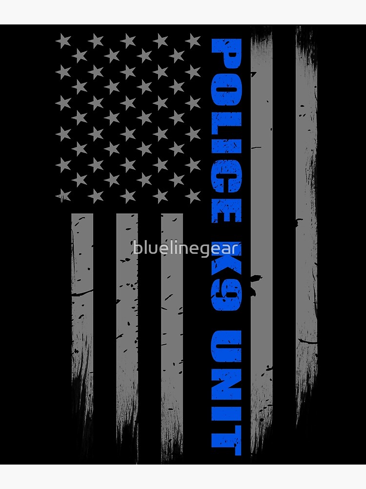 Police K-9 Unit Illustration / Thin Blue Line American Flag Tank Top Police K-9 Unit Illustration / Thin Blue Line American Flag Tank Top