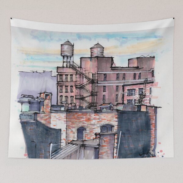 Item preview, Manhatten Roofscape designed and sold by Gregg Brown.