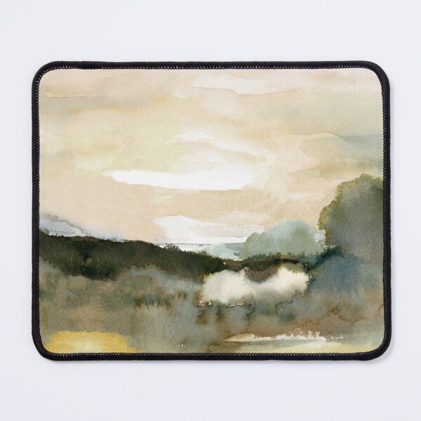 Item preview, Abstract Landscape prints Watercolor Sunset Sunrise Field Minimalist Art designed and sold by Kunrus Nakwijitpong.