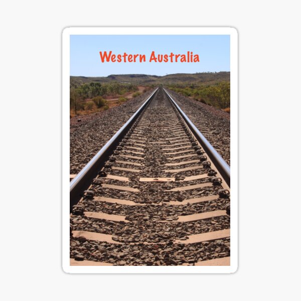 Item preview, Train Tracks, Pilbara, Western Australia (with title) designed and sold by NimbleFish.