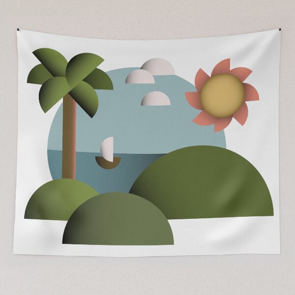 Item preview, Abstract vacation tropical setting designed and sold by EngineerGoC.