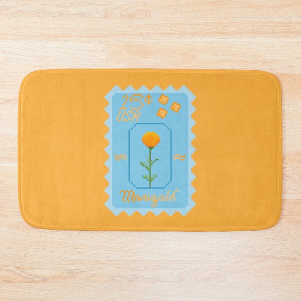 Item preview, pixel marigold stamp designed and sold by autumnalmanac.
