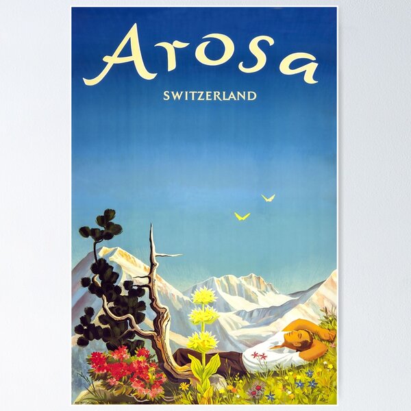Item preview, Arosa,Switzerland, Ski Travel Poster designed and sold by BokeeLee.