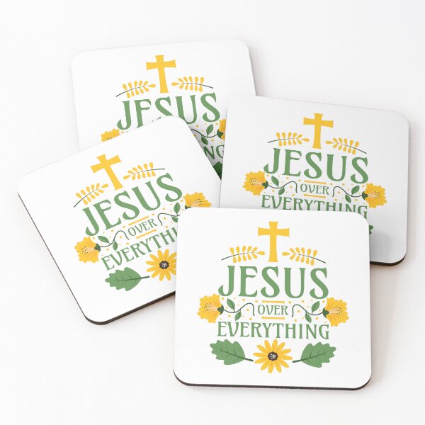 Item preview, Jesus Over Everything - Floral Christian Quotes designed and sold by Millusti.