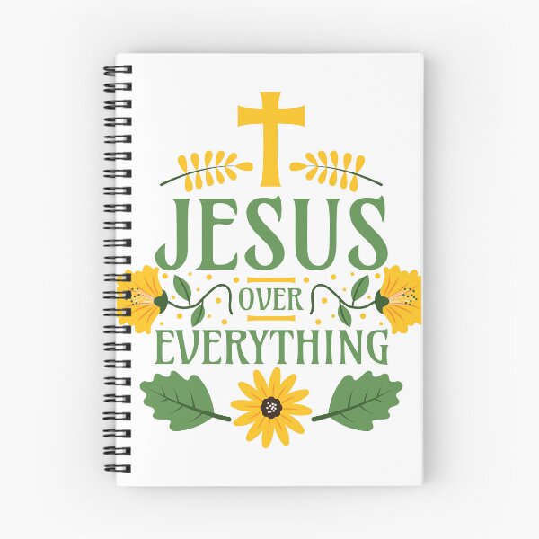 Item preview, Jesus Over Everything - Floral Christian Quotes designed and sold by Millusti.