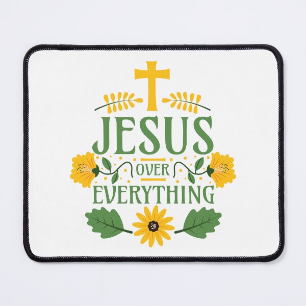 Item preview, Jesus Over Everything - Floral Christian Quotes designed and sold by Millusti.