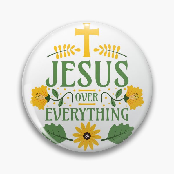 Item preview, Jesus Over Everything - Floral Christian Quotes designed and sold by Millusti.
