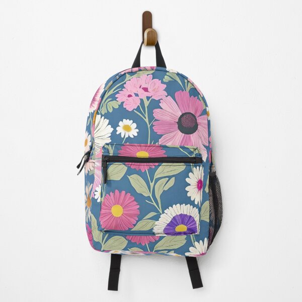 Item preview, Daisy Floral Print On A Blue Background designed and sold by YJ CHENG.