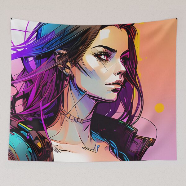 Item preview, Cyberpunk Portrait designed and sold by LonelyFootpad.