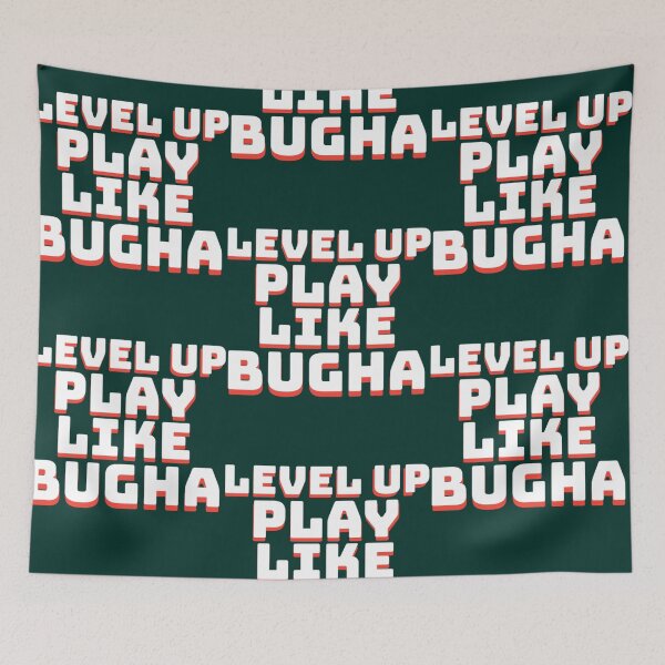 Item preview, level up play like bugha typography   designed and sold by Woolyoubmine.
