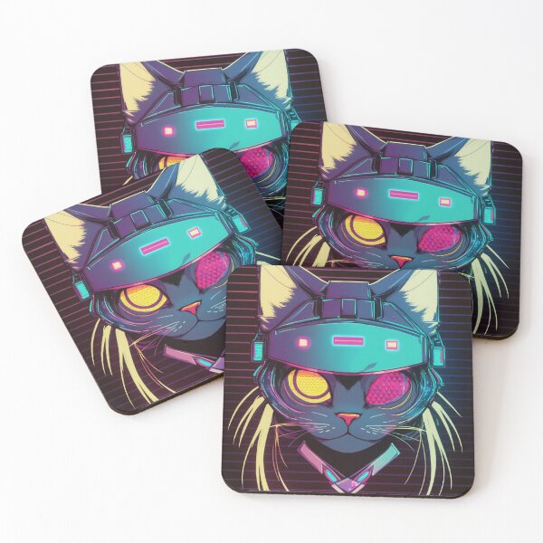 Item preview, Cyberpunk cat - Hacker | "Cybercat Chronicles" collection designed and sold by RESToRAPTOR.
