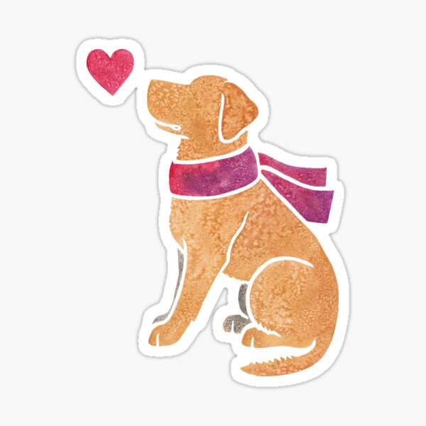 Watercolour Labrador (yellow) Sticker