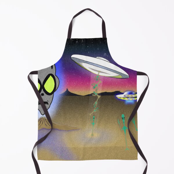 Item preview, Little Green Alien Spaceship Brigade designed and sold by WildPenDesign.