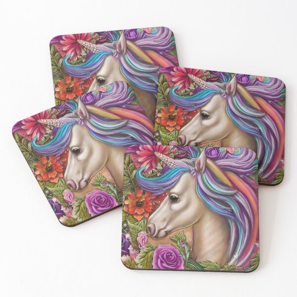 Item preview, Pastel Floral Unicorn designed and sold by purplesensation.