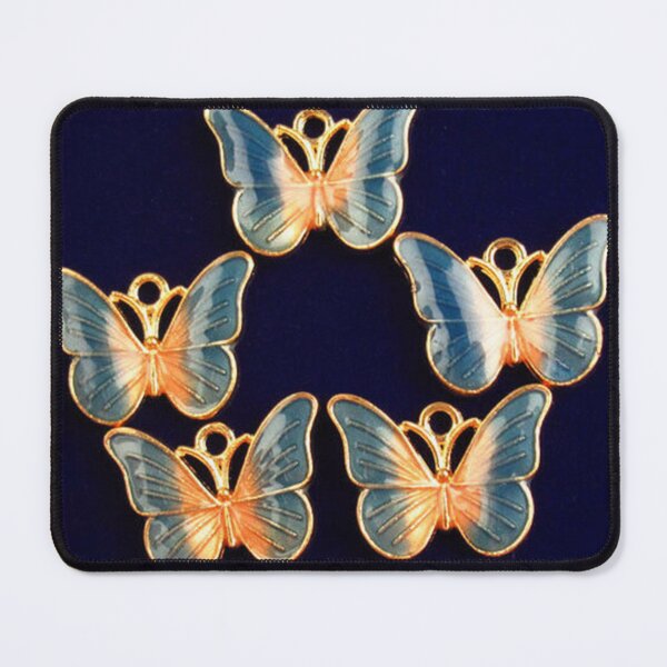 Item preview, Blue Enamel Tibetan Golden Butterfly Pendant Bead designed and sold by starthingsmis17.