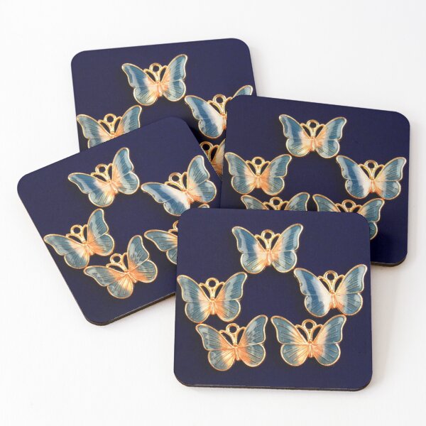 Item preview, Blue Enamel Tibetan Golden Butterfly Pendant Bead   designed and sold by starthingsmis17.
