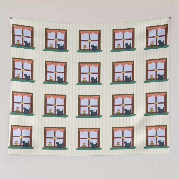 Item preview, Abstract window with cat pattern designed and sold by EngineerGoC.