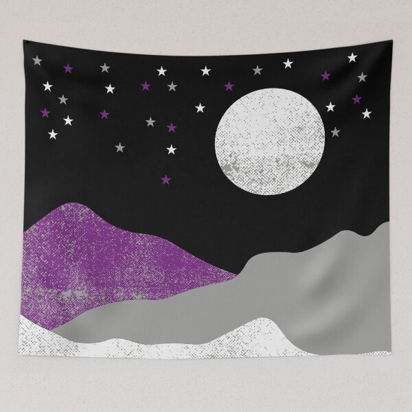 Item preview, Subtle Ace Pride Moonlit Landscape designed and sold by humnoo.