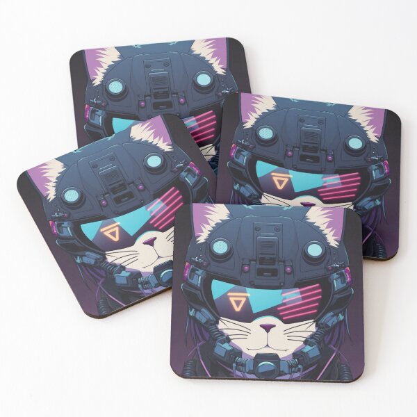 Item preview, Cyberpunk cat - Military | "Cybercat Chronicles" collection designed and sold by RESToRAPTOR.