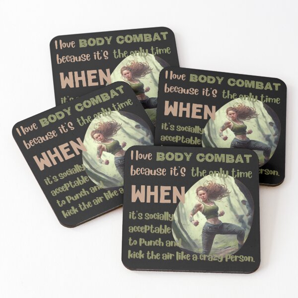 Item preview, I love body combat because it's the only time when it's socially acceptable to punch and kick the air like a crazy person designed and sold by Cute-Jory-Store.