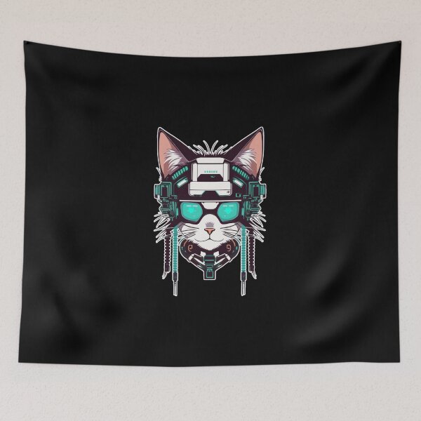 Item preview, Cyberpunk cat - Scavenger | "Cybercat Chronicles" collection designed and sold by RESToRAPTOR.