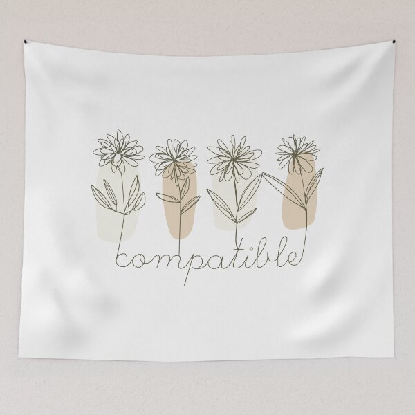 Item preview, Compatible hand drawn flowers, inspirational meanings designed and sold by Targeted Inspire.
