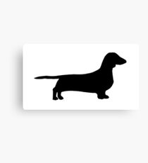 dachshund silhouette Canvas Print