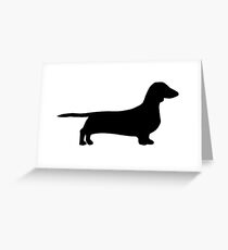 dachshund silhouette Greeting Card