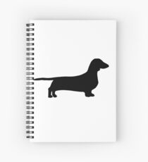 dachshund silhouette Spiral Notebook