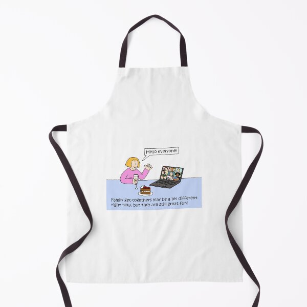 Item preview, Coronavirus Socially Distanced Family Get-togethers Virtual Cartoon designed and sold by KateTaylor.
