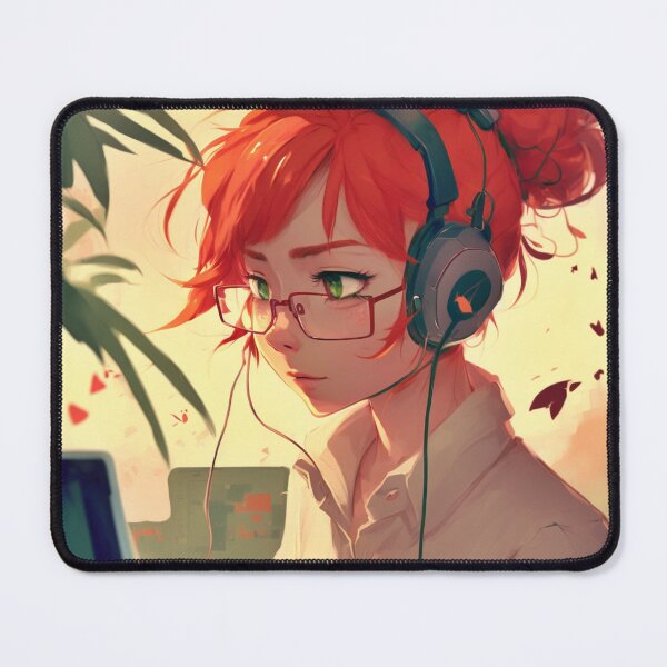 Item preview, Redhead Anime Programmer designed and sold by SMCLN.