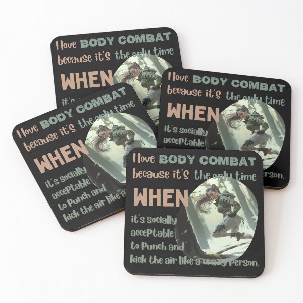 Item preview, I love body combat because it's the only time when it's socially acceptable to punch and kick the air like a crazy person designed and sold by Cute-Jory-Store.