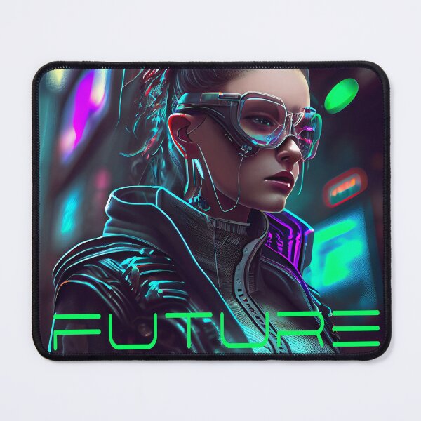 Item preview, Android Girl of the Future in Dystopian Cyberpunk Style designed and sold by KOTOdesign.