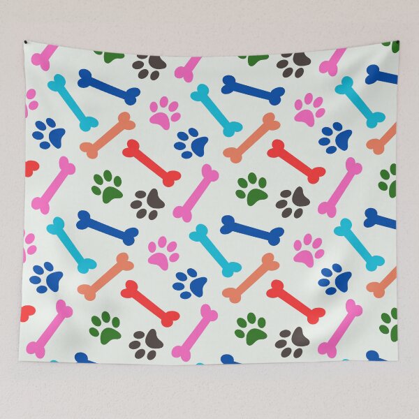 Item preview, Colorful Bones And Paws Pattern designed and sold by SeemDev786.