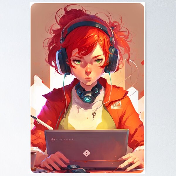 Item preview, Redhead Anime Programming Girl V 1.05 designed and sold by SMCLN.