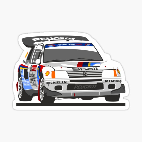 Peugeot 205 T16 Groupe B voiture de rallye Sticker