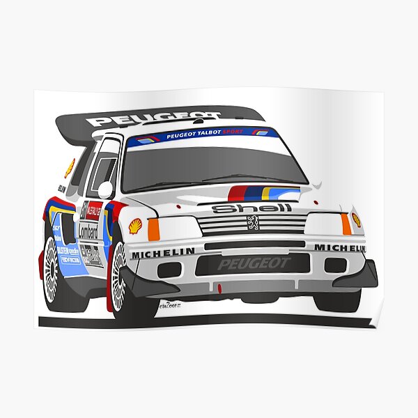 Peugeot 205 T16 Groupe B voiture de rallye Poster