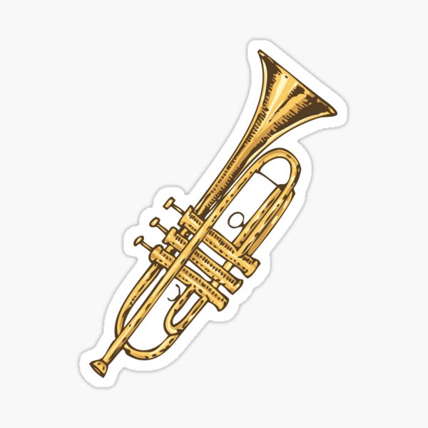 Brass Trumpet Sticker